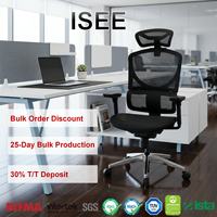 Fauteuil de bureau ergonomique en maille pivotant avec accoudoirs 4D, siège coulissant, vérin à gaz classe 4, verrouillage d'inclinaison, pour bureau à domicile, certifié BIFMA