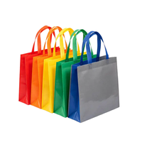Sac de courses en non-tissé laminé multi-tailles, imprimé sur mesure, sac promotionnel pour supermarché