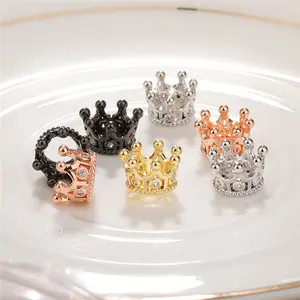 Chất Lượng Cao Brass Crown Dát Zircon Quyến Rũ Cho Trang Sức Làm Vòng Tay Vòng Cổ Mặt Dây Chuyền