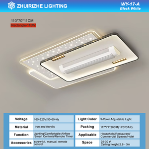 Thiết Kế Hiện Đại Không Cánh Quạt Trần Với Ánh Sáng Và Từ Xa Điều Khiển Bằng Giọng Nói Không Cánh Trần Máy Lọc Không Khí Với Ánh Sáng Quạt - Product Image 6