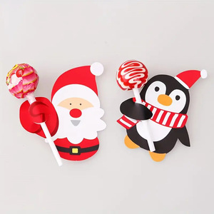 Tarjetas de papel para piruletas navideñas DAMAI, decoraciones de Papá Noel y muñeco de nieve para envolver dulces, suministros para fiestas de Navidad - Product Image 2