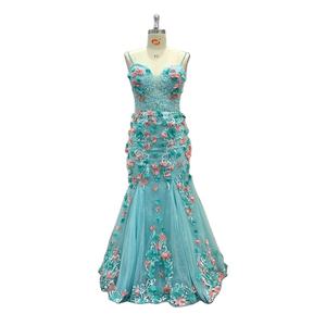 Großhandel Luxus Glitter <span class=keywords><strong>Prom</strong></span> Kleid Abnehmbare Zug Blume Bestickte Spitze Abendkleid - Product Image 3