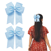 Barrettes à cheveux personnalisables avec nœud long en ruban uni |   Directement de l'usine |   Barrettes à nœud simple