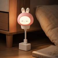 Veilleuse à commande vocale MSBN, forme de lapin, canard, ours, chat, mignonne, lampe de chevet LED USB, décoration de chambre d'enfant, cadeau