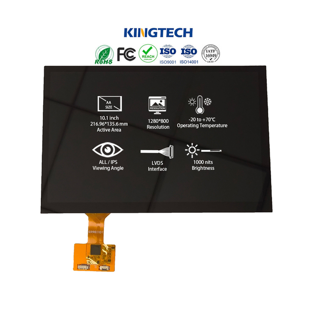 1280X800 1000nits Lcd Screen Display LVDS Interface 10 Inch Touch Screen Display Manufacturers Tft Display Module