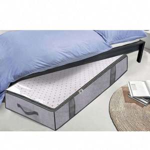 Organisateur de couette pliable grande capacité en tissu non tissé avec poignées, sac de rangement pour vêtements sous le lit en plastique - Product Image 6