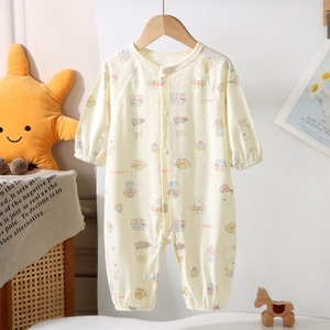 Vestido de una pieza transpirable de manga larga para bebé, traje de gateo para bebé, <span class=keywords><strong>pijama</strong></span> para bebé pequeño - Product Image 3