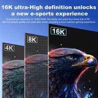 Kabel HDMI 2.2 16K 96Gbps Kecepatan Tinggi Berlapis Emas dengan Pelindung Kepang, Kabel Video Male to Male untuk TV, Monitor, Proyektor