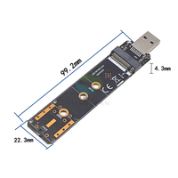 Adaptateur M.2 vers USB Protocole double SSD M.2 NVME PCIe NGFF SATA Carte M2 pour 2230 2242 2260 2280 NVME/SATA M.2 SSD RTL9210B