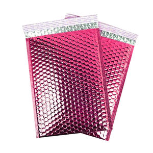 Enveloppe d'expédition pour vêtements en polymère recyclable écologique avec logo personnalisé, dorée, rose gold, métallique - Product Image 2