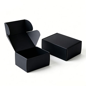 Custom Logo <b>Black</b> Corrugated Paper Mailer Box Packaging <b>Boxes</b> Cardboard Shipping Mailer <b>Boxes</b> - Product Image 1
