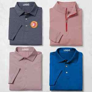 เสื้อยืดคอปกสีดำทรงสลิมฟิตแบบแห้งเร็วสำหรับกีฬา ผลิตโดย OEM พร้อมลายพิมพ์แบบซับลิเมชั่น เหมาะสำหรับใส่เล่นกอล์ฟ - Product Image 4