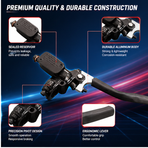 Nouvelle pompe de frein droite en aluminium HBS pour <span class=keywords><strong>moto</strong></span> / VTT / UTV - Product Image 2