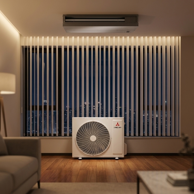Mitsubishi HeavyHaier Hidden Ducted Aircon for Family Hall High Efficiency Heat Sterilization Fast Temperature Regulation