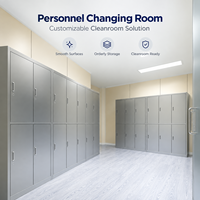 Armoire de rangement modulaire pour salle blanche, casier hygiénique en acier inoxydable pour vestiaire