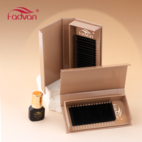 Extensions de cils individuels classiques Fadvan en gros, ultra mats, noirs, en soie