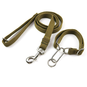 Correa de perro grande de algodón verde para mascotas, correa de entrenamiento de pastor alemán con Collar, correa de lona para perros - Product Image 1