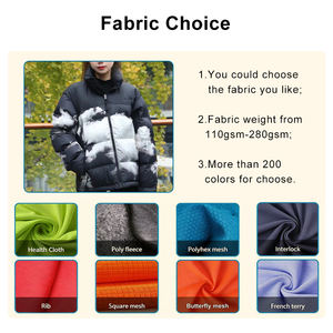 Veste matelassée réversible imperméable de haute qualité, grande taille, formelle, épaisse, 95% coton, avec fermeture éclair et logo personnalisé pour l'hiver - Product Image 3