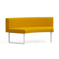 Ensemble de canapés modulaires de style américain au design moderne et épuré pour zone d'attente publique incurvée de centre commercial