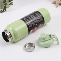 Bouteille d'eau à large bouche sans BPA 800ml avec infuseur à thé tasse de voyage flacon à double paroi bouteille d'eau dégradée isolée sous vide