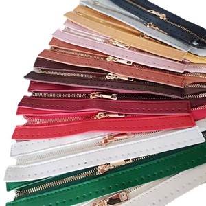 Fermeture éclair DIY faite à la main 24 cm, fermeture éclair métallique à dents pour couture, accessoires de quincaillerie pour bagages tissés, vente en gros immédiate - Product Image 3