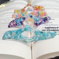 Support de page transparent pour la lecture, anneau de pouce, marque-page en résine fait main personnalisé, accessoires de marque-page pour le pouce