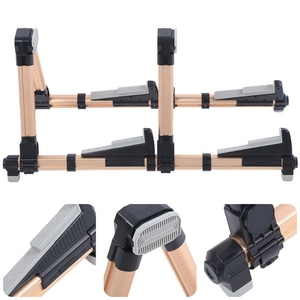 Supporto per Chitarra Doppio Verticale da Pavimento Pieghevole per Ukulele Basso <span class=keywords><strong>Strumento</strong></span> <span class=keywords><strong>Musicale</strong></span> Universale - Product Image 6