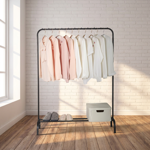 <span class=keywords><strong>Porte</strong></span>-<span class=keywords><strong>manteau</strong></span> et étagère de rangement en métal pour la maison, idéal pour balcon et chambre - Product Image 1