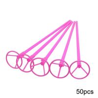 Lot de 50 bâtons porte-ballons en aluminium et latex avec coupelles pour décoration de fêtes de mariage et anniversaires, accessoires pour ballons gonflables