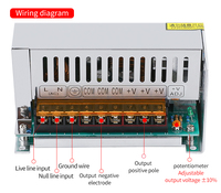 Alimentation à découpage 500w 24v pour bande lumineuse LED LED interrupteur d'alimentation industriel S-500-24 d'alimentation