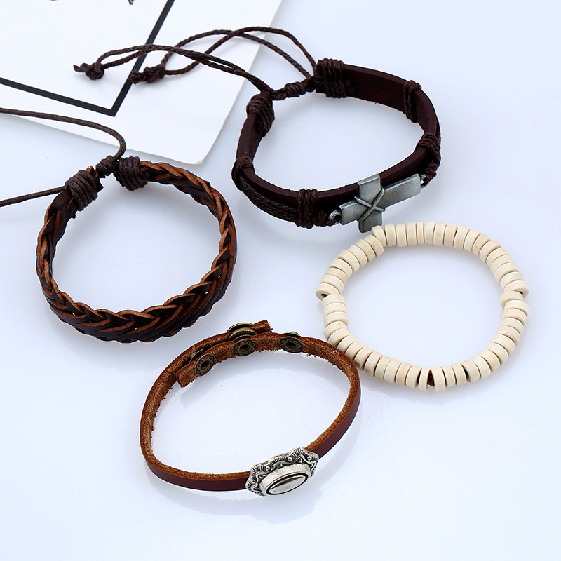 ともな様✳️vintage調cord bracelet leather & key ✳️vintage調cord bracelet leather & key