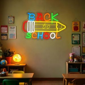 Back To School neon <b>sign</b> LED indoor hanging ambient light shop <b>sign</b> wall decoration light entrance indicator light luminous <b>sign</b> - Product Image 5