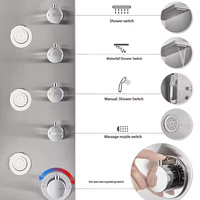 FEIDU Panneau de douche pluie moderne en acier inoxydable Système de colonne de salle de bain avec éviers pour hôtel Suite sanitaire