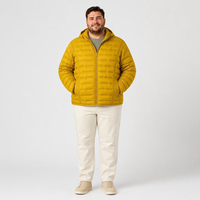 Chaqueta Acolchada de Plumón para Hombre, con Capucha, Cierre Completo, Bolsillos con Cordones, para Invierno, Tallas Grandes y Extra Grandes, 6XL 7XL