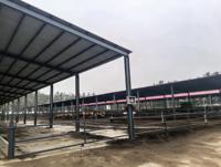 Entrepôt préfabriqué modulaire en acier léger à un étage, conçu sur mesure pour l'emballage et le stockage d'engrais, avec aménagement personnalisé