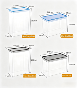 Boîte de rangement hermétique pour poudres, céréales, fruits secs et assaisonnements – Contenant multi-tailles de qualité alimentaire pour cafés et salons de thé - Product Image 2
