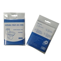 Lot de 10 pièces de housse de siège de toilette en papier soluble, biodégradable, jetable, pour voyage