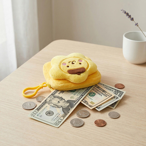 Monedero de Peluche <span class=keywords><strong>Sanrio</strong></span> con Diseño de Tortuga y Nube, Mini Porta <span class=keywords><strong>Tarjetas</strong></span> Portátil, Llavero con Colgante, Logotipo Personalizado para Mujer - Product Image 2