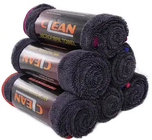 Asciugamani con passante attorcigliato per autolavaggio in microfibra asciugamano per asciugatura auto asciugamano per autolavaggio