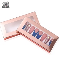 Vente en gros, étiquettes personnalisées, paillettes, or Rose, paillettes, ongles roses et faux cils, emballage en boîte
