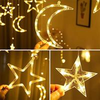Guirlande solaire de Noël en forme d'étoile RGB, lumières féeriques LED, étanches IP65 pour extérieur, dimmables, 3,5 m de large, durée de vie de 50 000 heures