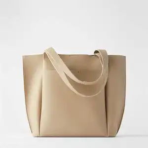 Sac noir minimaliste grande capacité pour femmes, sac à main en PU, sac fourre-tout coréen à bandoulière