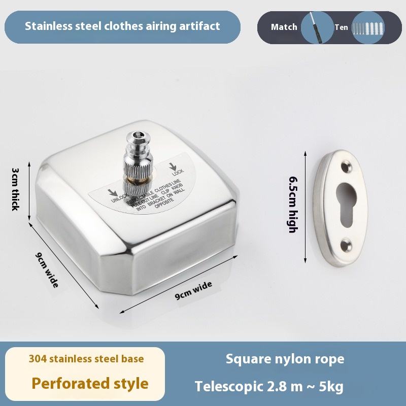 Estilo de perforación de nylon cuadrado de la cuerda-304 de los 2,8 M