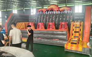 Structures gonflables commerciales : Mur d'escalade, Jungle Lava Wipeout, Jeux de <span class=keywords><strong>trampoline</strong></span>, <span class=keywords><strong>Jeu</strong></span> interactif de blocage à quatre balles pour fêtes - Product Image 2