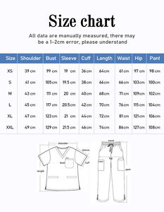 Uniformes chirurgicaux Femme Soins Infirmiers Enfermeria Ensembles Top + Pantalon Articles Uniforme Médical Scrubs Clinique Salon De Beauté Hôpital Costumes - Product Image 3