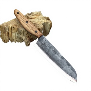 Nuevo Cuchillo de Chef Forjado a Mano de Acero de Alto Carbono 6150 con Mango de Madera de Fresno, Espiga Recta, Borde Serrado, 13 Pulgadas, para Mano Derecha, OEM, DIY - Product Image 1