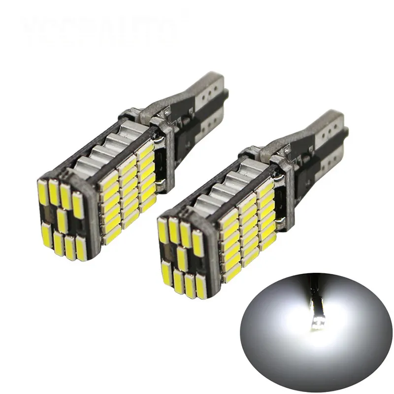 T15 Led Licht W 16W 921 T16 4014 45smd Super Heldere Achteruitrijlichten 12V-24V Wit Rood Amber Canbus Lamp Voor Auto Led T15