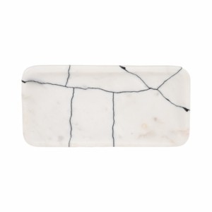 Vassoio portagioie rettangolare in marmo per tavolino da caffè, comodino, bagno, vanità, vassoio decorativo - Product Image 1