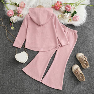 Ensemble <span class=keywords><strong>de</strong></span> vêtements pour bébés filles, motif floral d'automne, sweat-shirt à capuche et pantalon pour enfants - Product Image 3