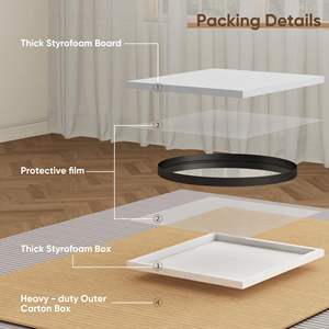 Espejo Redondo Minimalista Dorado de Aluminio de 30 Pulgadas para Montar en la Pared, Ecológico, para Baño, Sala de Estar, Dormitorio, Entrada, Tocador - Product Image 5